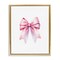Stupell Industries Symmetrical Pink Bow Framed Floater Canvas Wall Art Design by Amanda Greenwood
